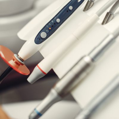 Medical instruments Metal instruments for the treatment of teeth. Dental clinic.